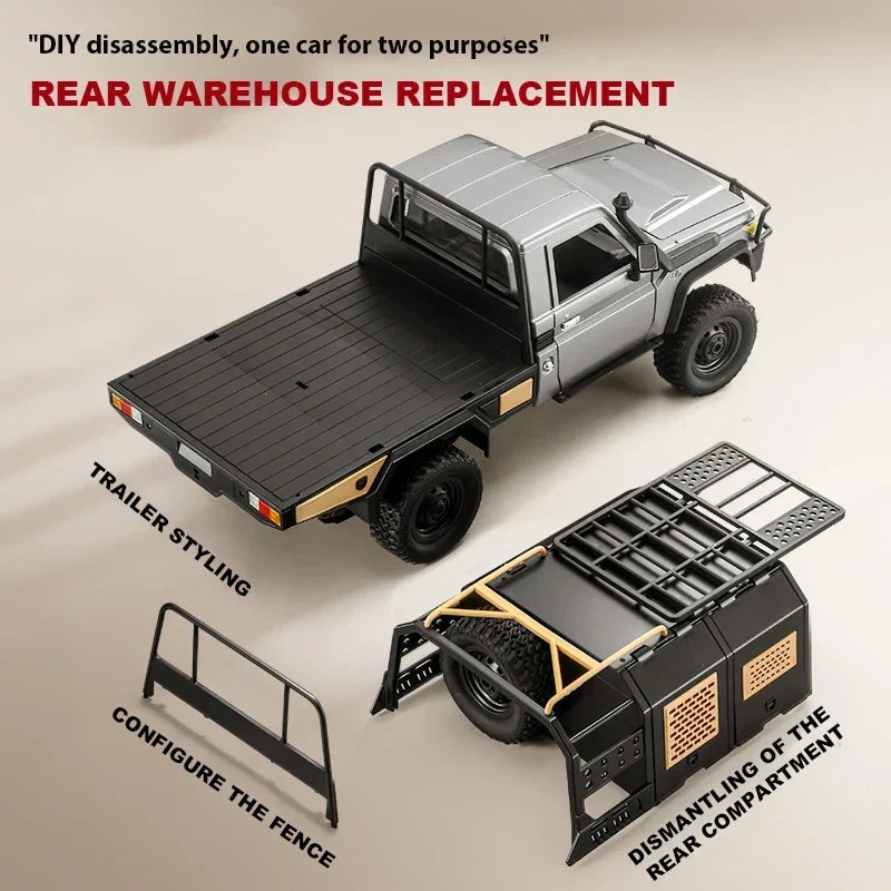 Remote Control Car 1/12 Scale 4WD Off Road RC Pickup Truck Toy For Kids Christmas Gift