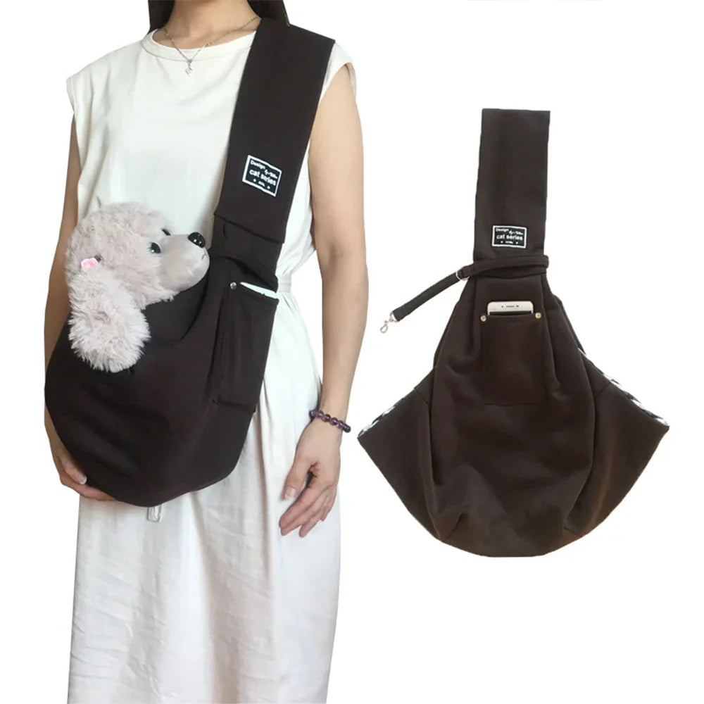Comfortable Dog Bag  Pet Crossbody Shoulder Bag Sling for Small Pets, Outdoor Travel, Portable Pet Supplies