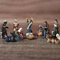 Nativity Scene Set Resin Figurines Miniature Baby Jesus Manger Decor Christmas Gift Idea