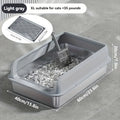 KEMORELA Extra Large Stainless Steel Cat Litter Box – Semi-Enclosed Leak-Proof High-Sided with Mat 2026