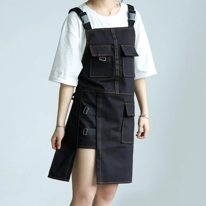 Denim Apron Adjustable Work Apron Cotton Canvas Heavy Duty Barista Apron Fall 2025 Durable Multi Pocket