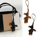 Bear Keychain PU Leather Mini Bag Charm Cute Gift Accessory