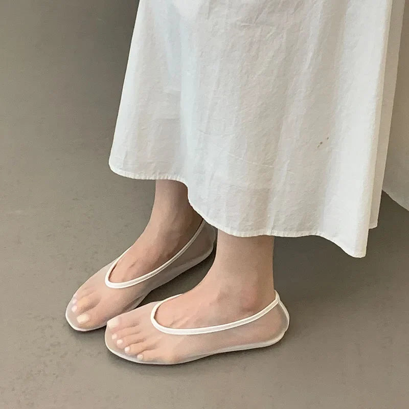 Lightweight Women Ballet Flats - Shallow Slip On Mesh