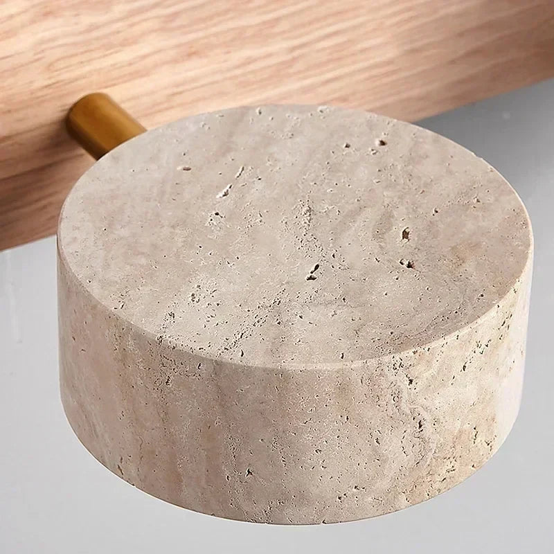 Japandi Wabi Sabi Round LED Wall Light With Mirror Bathroom