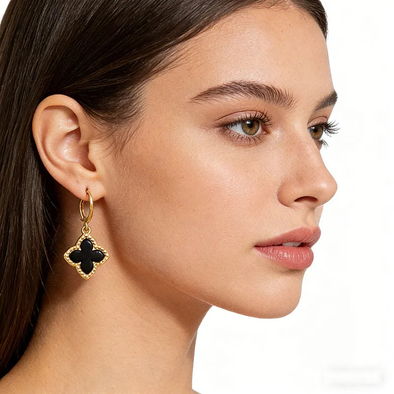 Earrings Four Leaf Clover Pendant Dangle jewellery Gift Idea Spring 2026 Trendy Party Accessory
