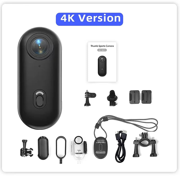 Mini Waterproof Action Camera with WiFi - Magnetic Body Chest Recorder 1080P Sports POV Helmet Cam