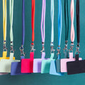 Adjustable Detachable Phone Lanyard with Card Holder & Carabiner - 13 colours, Nylon Strap Accessory