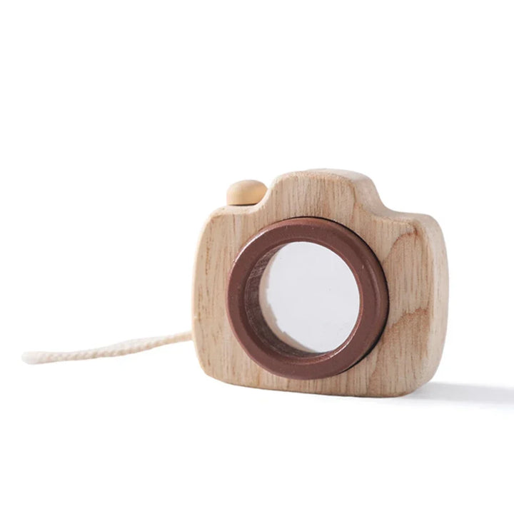 Wooden Montessori Camera Toy for Kids, BPA Free, Lightweight, Sensory Play Gift for Toddlers and Young Children