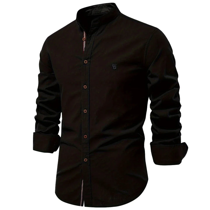 Cotton Long Sleeve Shirt for Men - Solid colour Casual Wear, High Quality