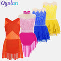Lightweight Girls' Leotard - Rhinestone Embellished, Mesh Skirt, Polyester/Nylon/Elastane, For Ballet, Gymnastics