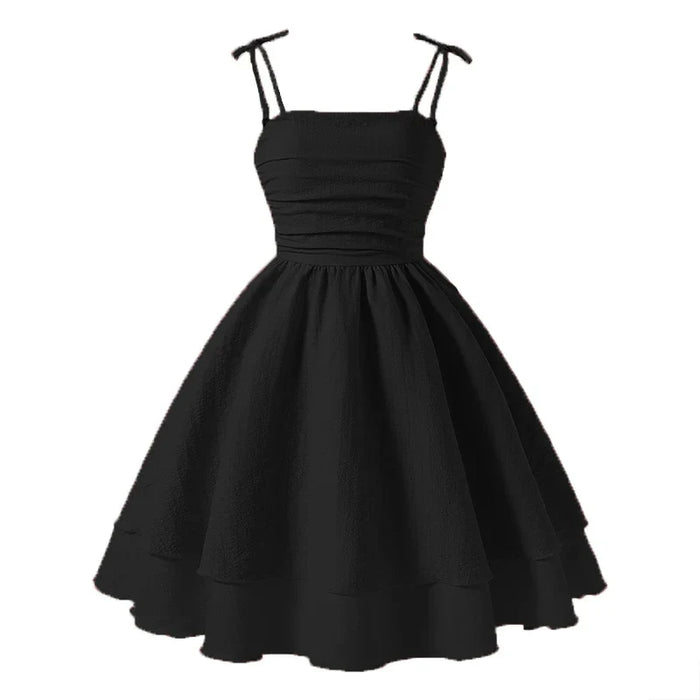 Lightweight Girls' Dress - Tiered Sling Dress, Polyester Elastane, For Birthday Party, Pageant, Communion