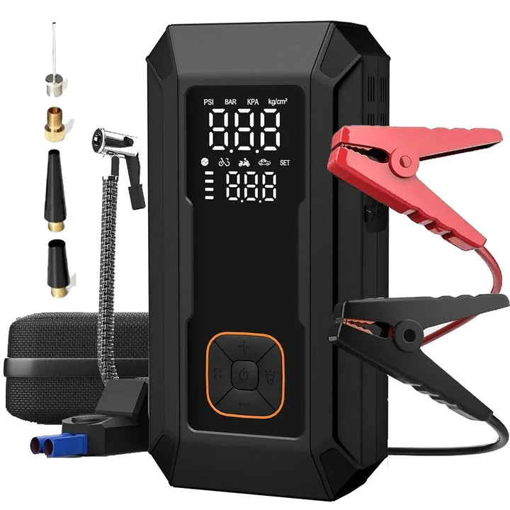Car Jump Starter All-In-One Air Pump Tire Inflator Portable Power Bank LED Light Fall 2025