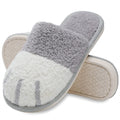 Soft, cozy women's slippers - cat paw design, memory foam insole, indoor winter lounging