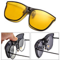 Night Vision Clip-On Sunglasses – Polarized Photochromic UV Anti-Glare Driving Goggles, Vintage Square Style, Fall 2025 Safe Driving