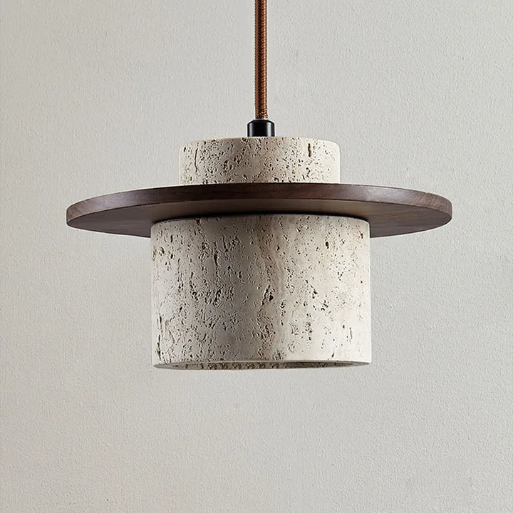 Japandi Wabi Sabi Stone Pendant Light Rustic Bedroom Cafe Lamp