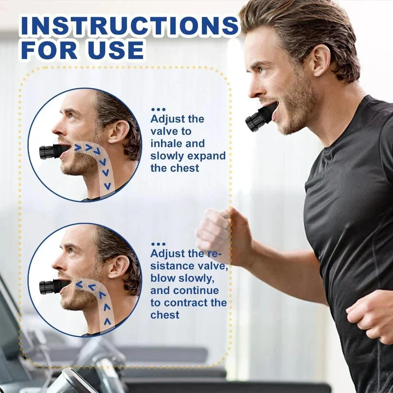 Breathing Trainer Lung Exerciser Adjustable Resistance
