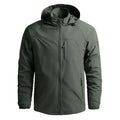 Waterproof Men Jacket- Hooded Windbreaker Polyester Camping