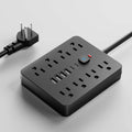 14-in-1 Power Outlet Surge Protector, 8 AC & 4 USB, Extension Cord for Desktop Charging