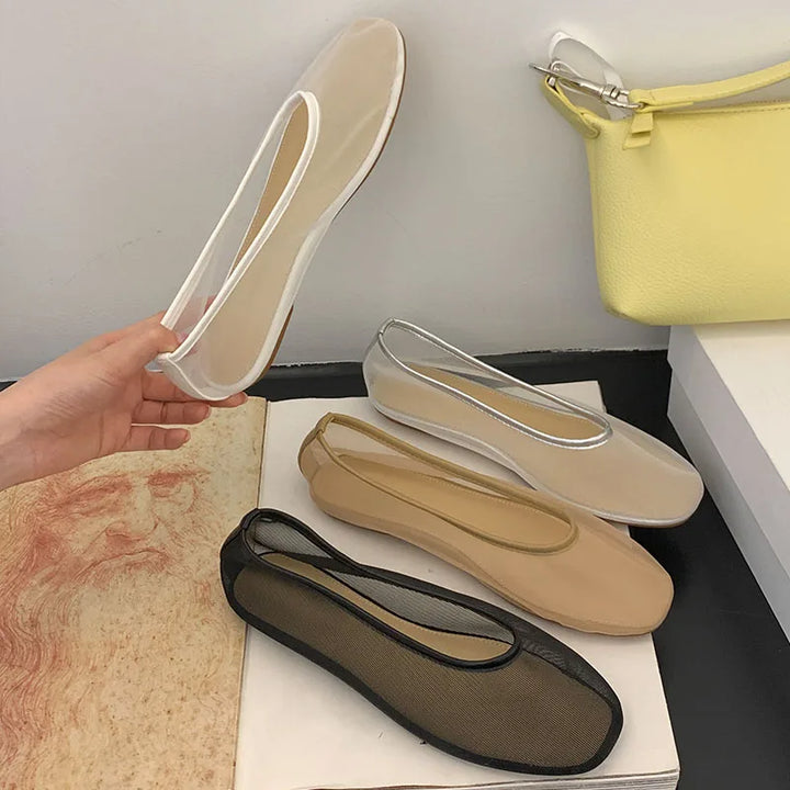 Lightweight Women Ballet Flats - Shallow Slip On Mesh