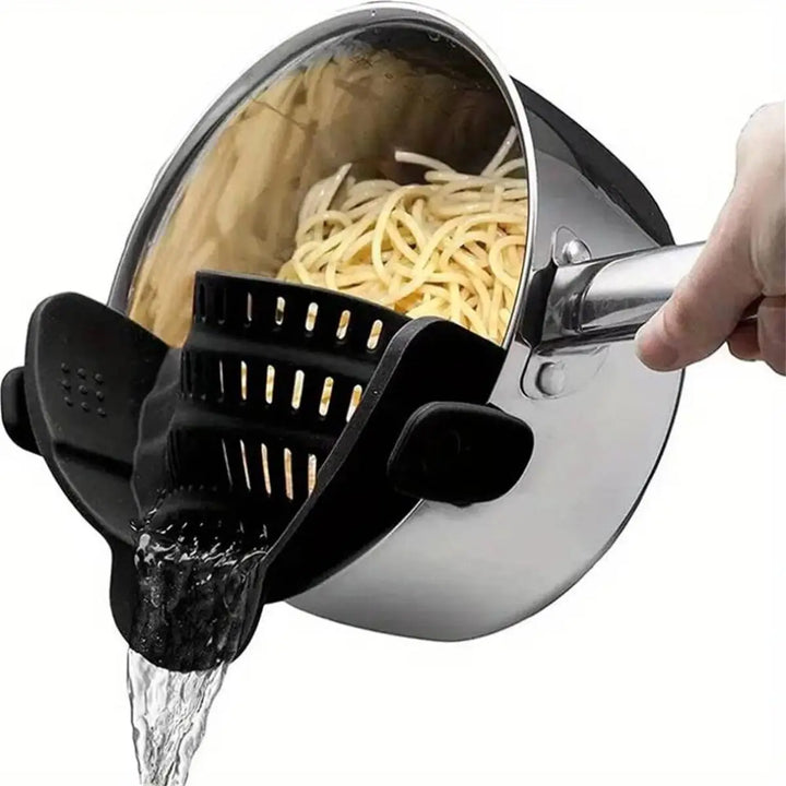 Adjustable Clip On Pot Strainer - 1pc Kitchen Strainer for Pans and Bowls