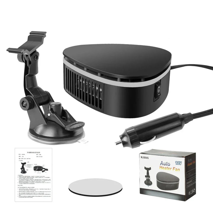 Car Heater 12V Defroster Windshield Defogger 360 Degree Adjustable Suction Cup Winter Driving Essentials 2025