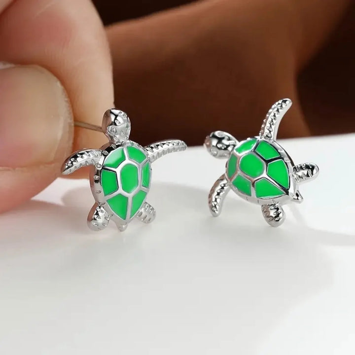 Sea Turtle Stud Earrings Cute Animal jewellery Trend 2026 Summer Accessory Gift Idea For Ocean Lovers