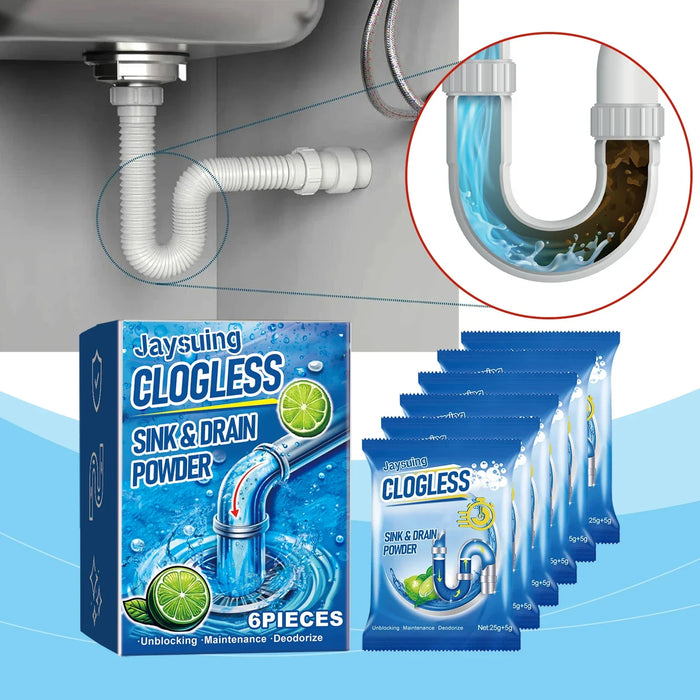 Drain Cleaner Powder - Sink and Drain Unclogging Kit, Deodorize, 6 Pieces, Spring Cleaning 2026