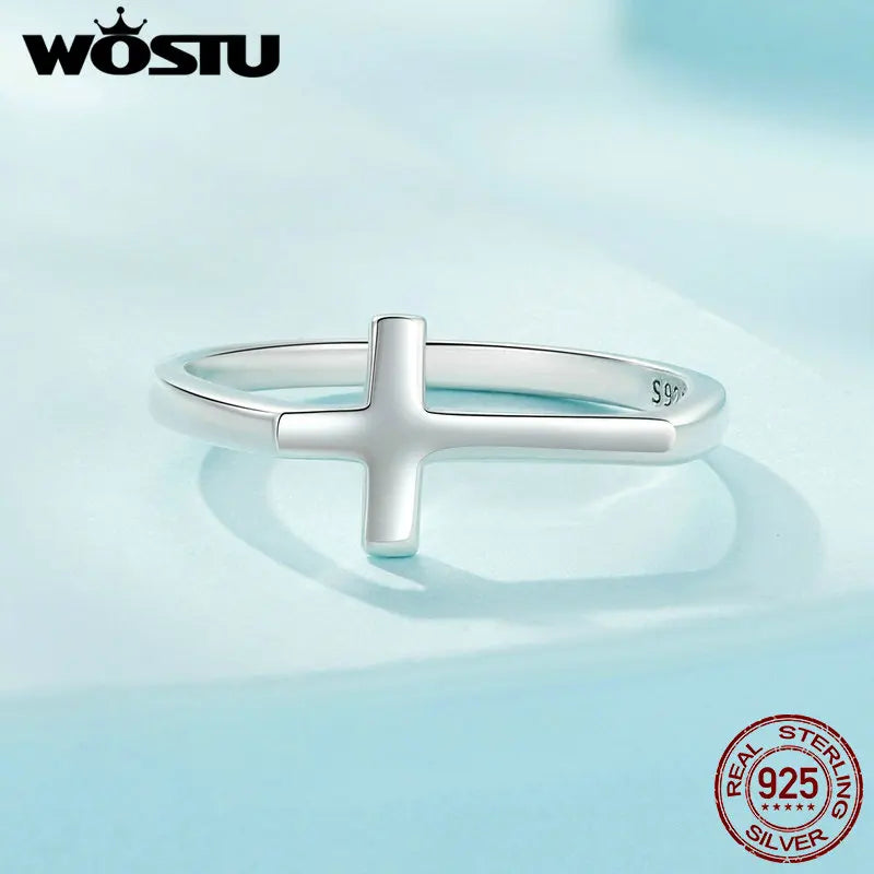 Sterling Silver Cross Ring 925 - Minimalist Daily Wear jewellery Summer 2026 Gift Idea For All jewellery Lovers