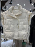 Insulating Women’s Down Vest - Cropped, Duck, Winter