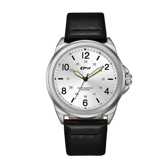 Rugged Field Watch 42mm Fabric Strap Military Analog 30M