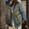 Insulating Men's Puffer Vest - Stand-Up Collar, Duck Down