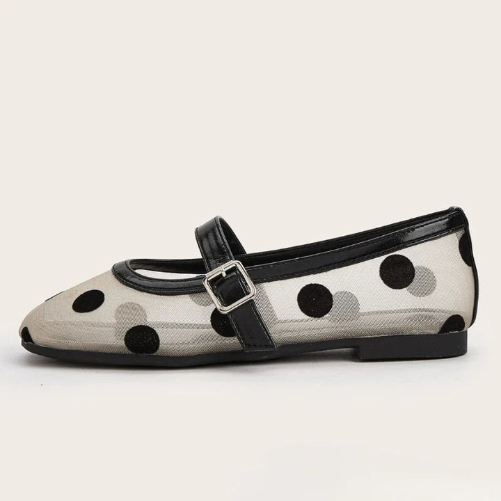 Breathable Women Mary Jane Flats - Round Toe Mesh, Casual