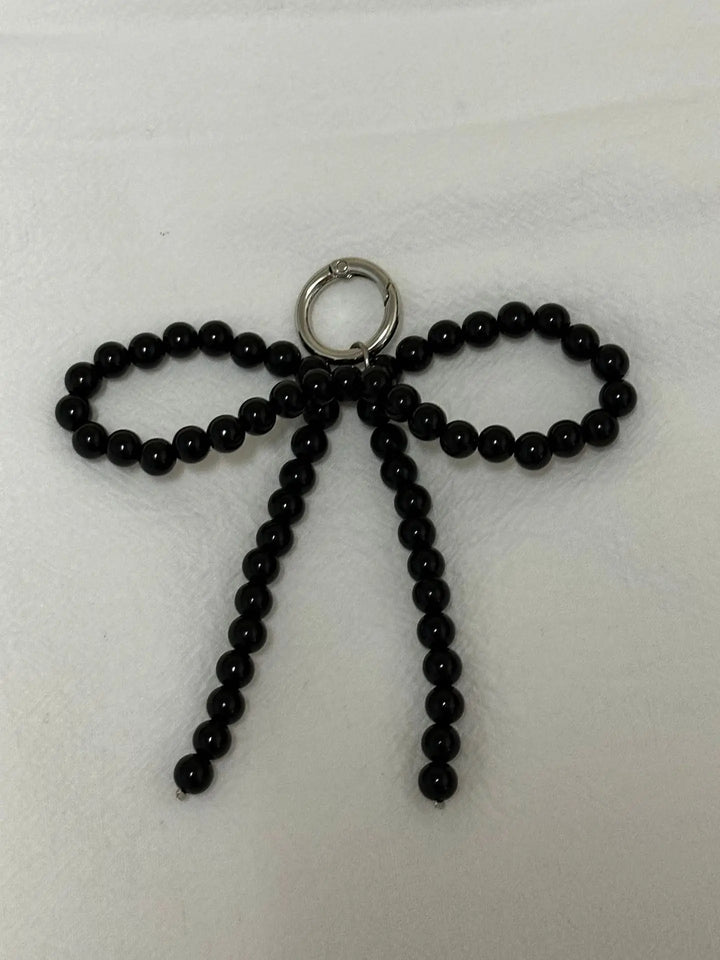 Beaded Pearl Bow Keychain Y2K Bag Charm Cute Gift Accessory