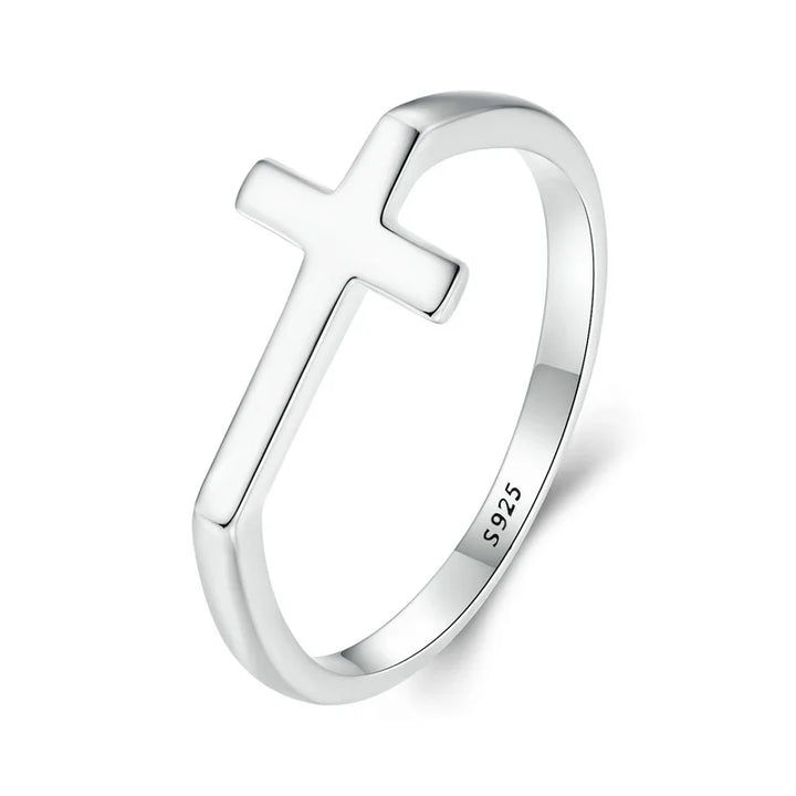 Sterling Silver Cross Ring 925 - Minimalist Daily Wear jewellery Summer 2026 Gift Idea For All jewellery Lovers