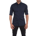 Men's Casual Oxford Zipper Shirt - Elastic Cotton Slim Fit for All Seasons