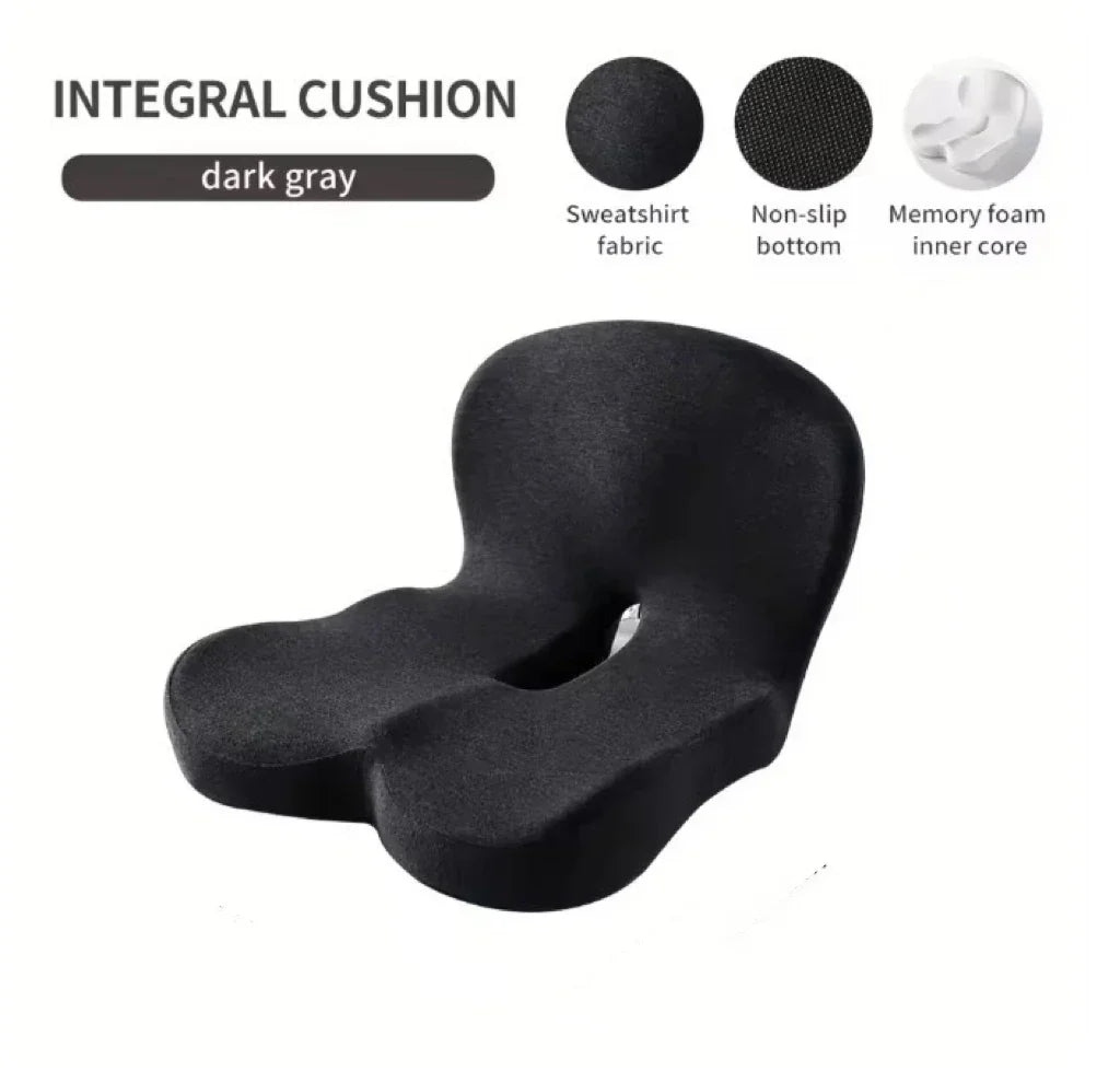 Memory Foam Seat Cushion – Ergonomic Lumbar Support for Office Chair and Car, Stress Relief