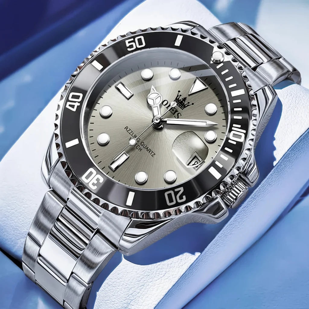 Quartz Watch Stainless Steel Date Classic Dress Watch Gift