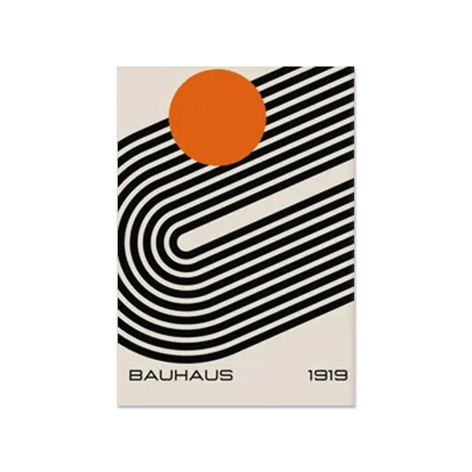 Bauhaus Abstract Geometric Posters Vertical Canvas Art