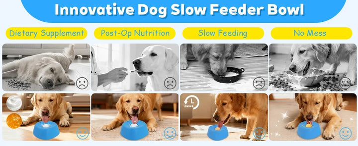Anti-Slip Slow Feeder Dog Bowl – Ball-Shaped Lick Mat Anti-Choke Design, Pet Feeding Gift 2026