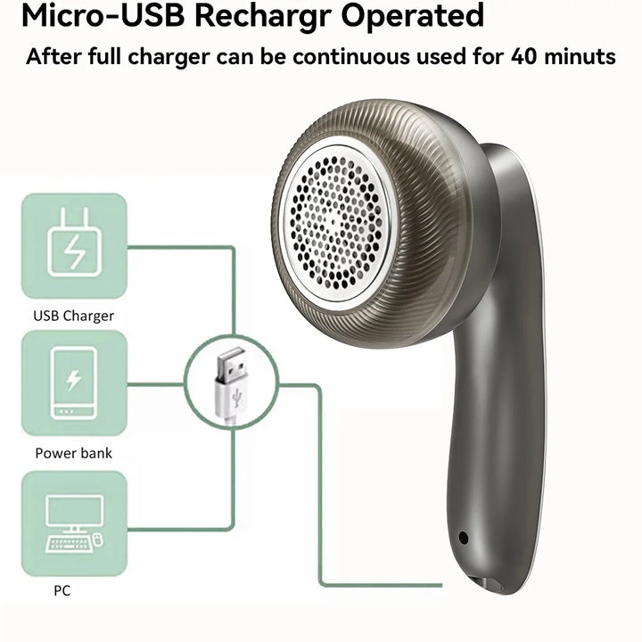 Electric Digital Display Lint Remover Portable Fabric Shaver for Clothes Fluff and Hair Balls