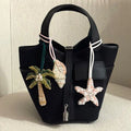 Coconut Tree Sequin Patch Keyring Bag Pendant Handmade