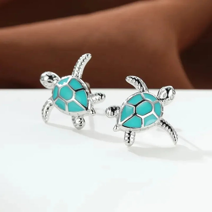 Sea Turtle Stud Earrings Cute Animal jewellery Trend 2026 Summer Accessory Gift Idea For Ocean Lovers