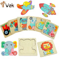 3D Wooden Animal and Vehicle Puzzle for Kids, Educational Montessori Toy for Cognitive Development and Fine Motor Skills