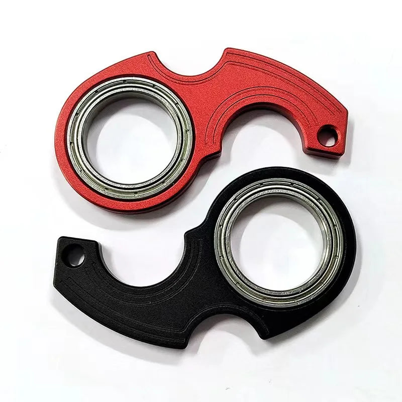 Metal Keychain Fidget Spinner Ring Stress Relief Toy