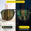 Polarized Night Vision Sunglasses Oversized Square Photochromic Lenses For Day To Night Driving Fall 2025 Trend