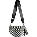 Casual women's checkered crossbody shoulder bag – high-capacity sling bag with adjustable strap