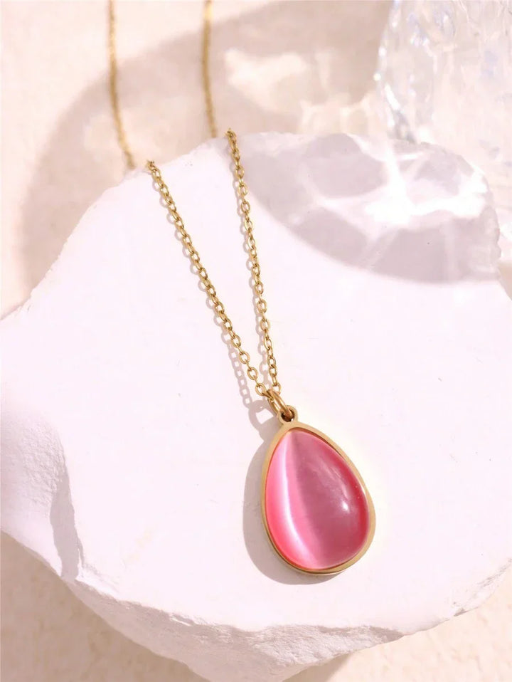 Layered Gold Tone Necklace Set With Resin Stone Pendants Boho Statement jewellery Gift Idea Fall 2026