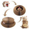 Foldable cardboard cat scratcher with catnip and bell – multi-level kitten claw toy 2026