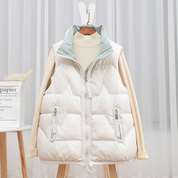 Lightweight Women’s Puffer Vest - Short Relaxed, Duck Down