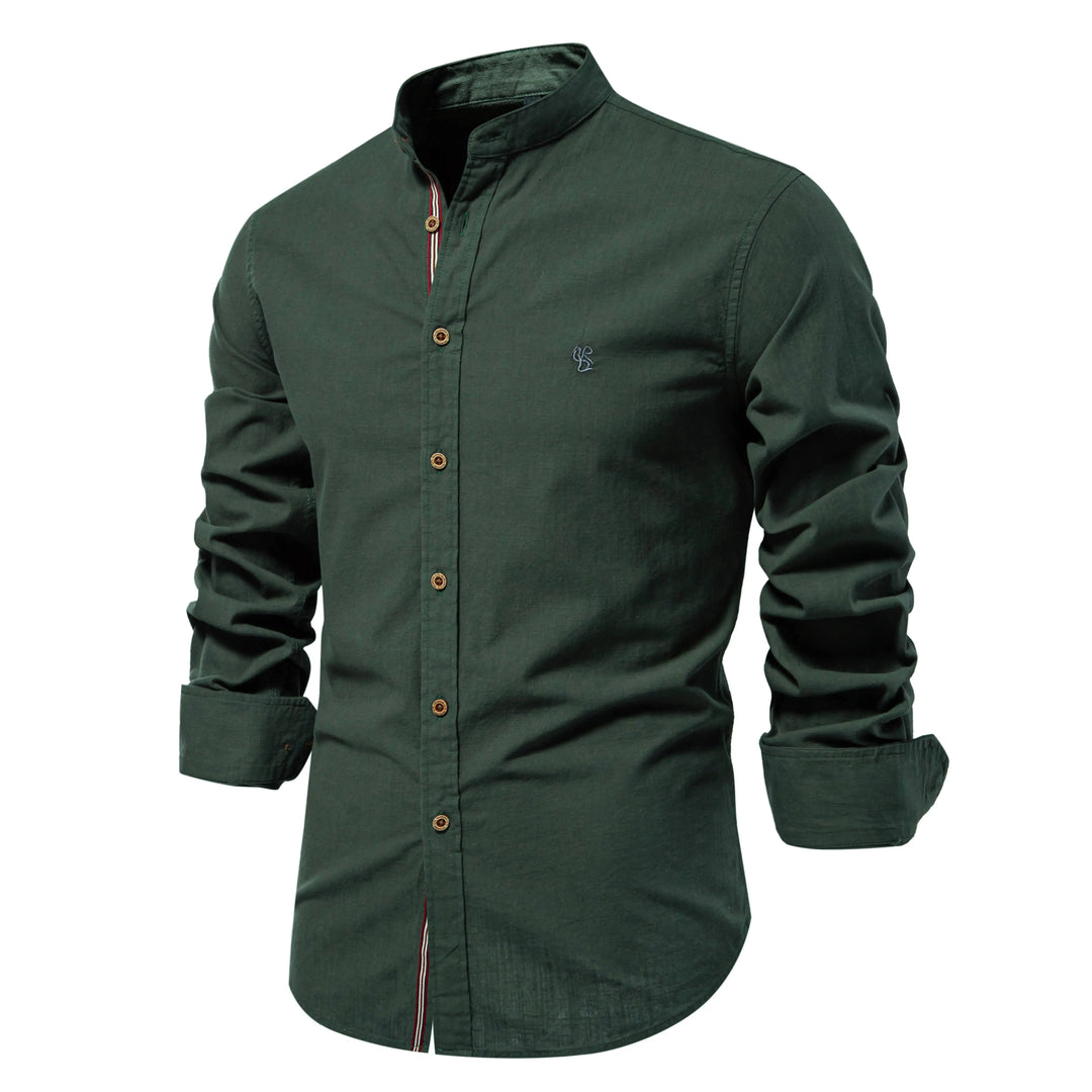 Cotton Long Sleeve Shirt for Men - Solid colour Casual Wear, High Quality